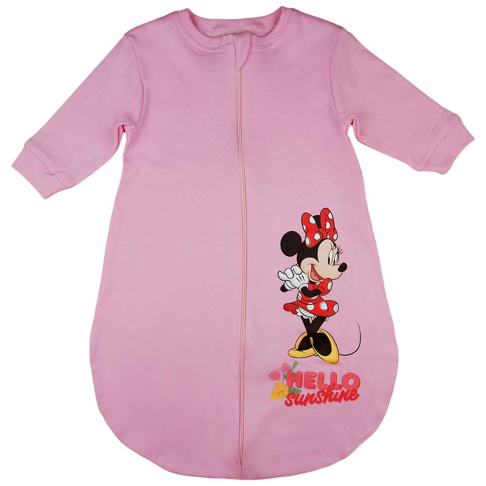Hosszú ujjú elöl cipzáras vékony nyári hálózsák Minnie egér mintával 1,5 TOG - Momsy