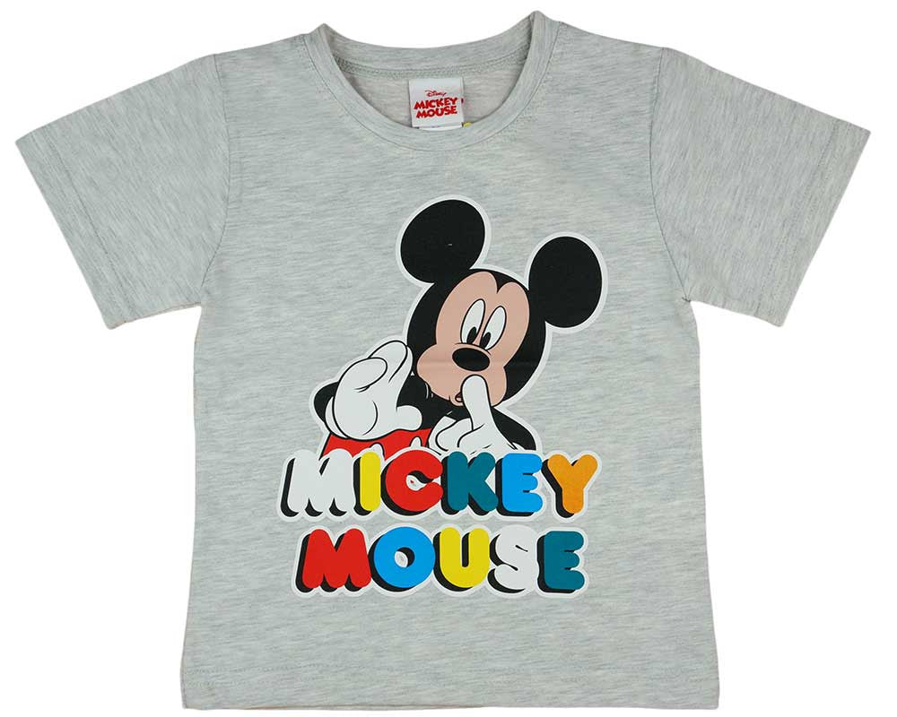 Rövid ujjú fiú póló Mickey mintával színes felirattal - Momsy