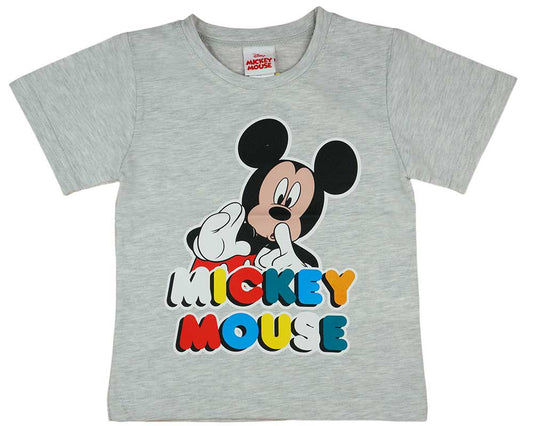 Rövid ujjú fiú póló Mickey mintával színes felirattal - Momsy