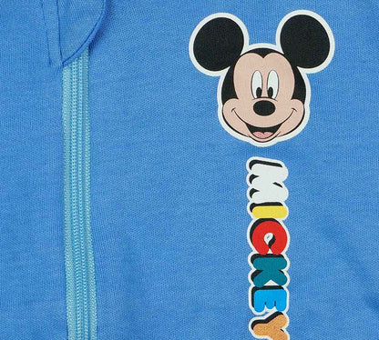 Hosszú ujjú, elöl cipzáras overálos pizsama Mickey mintával - Momsy