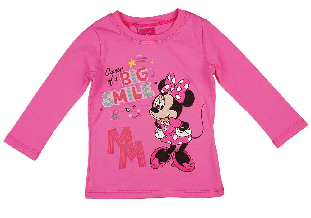 Hosszú ujjú kislány póló Minnie egér mintával - Momsy