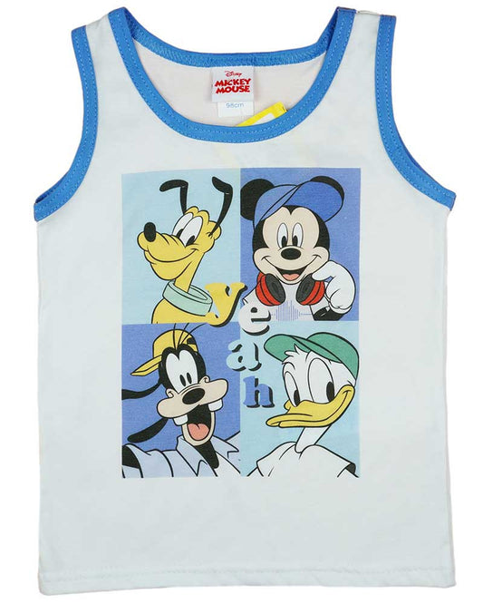 Ujjatlan kisfiú póló Mickey egér és barátai mintával - Momsy