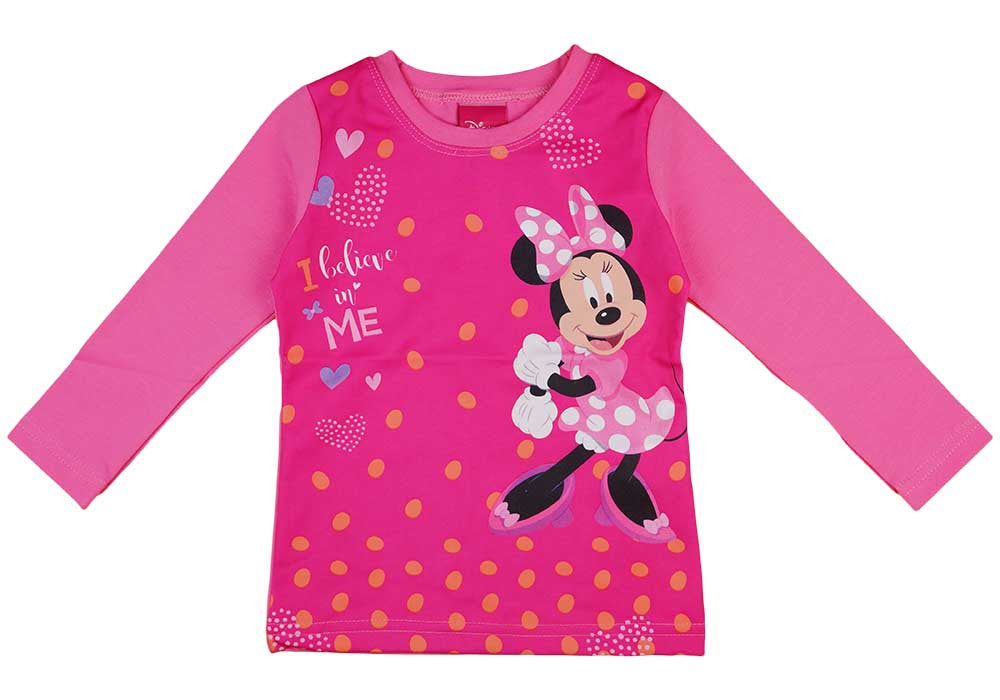 Hosszú ujjú kislány póló Minnie egér mintával - Momsy
