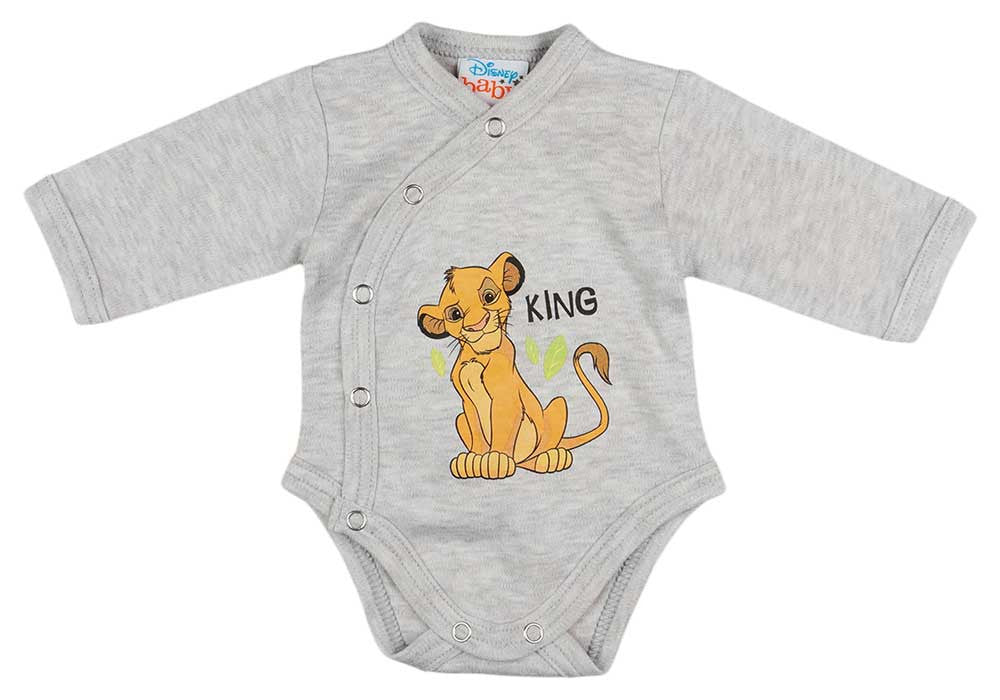 Hosszú ujjú baba body Oroszlánkirály mintával - Momsy