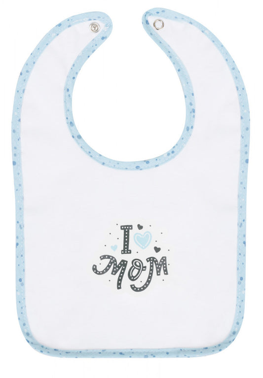 Bubaba patentos előke - I love Mom kék-0