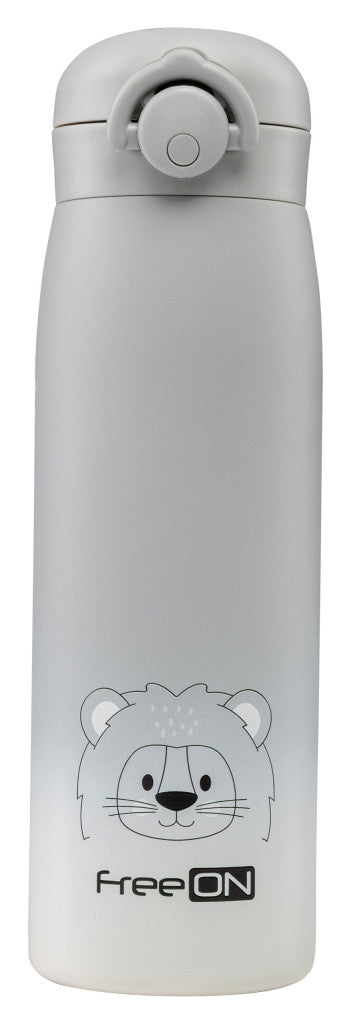 FreeON thermo kulacs 480ml- Szürke oroszlán-0