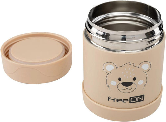 FreeON thermo ételtároló termosz 350 ml- Beige maci - Momsy