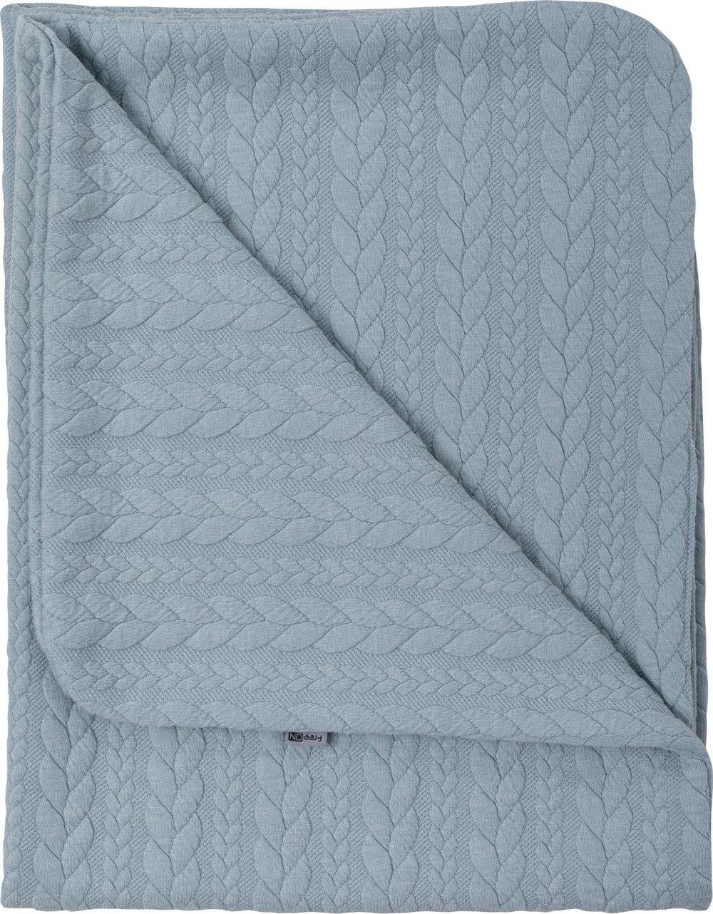 Bubaba kötött hatású takaró 70x90 cm- Light blue - Momsy
