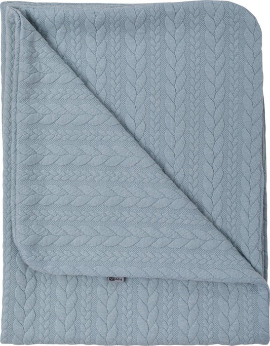 Bubaba kötött hatású takaró 70x90 cm- Light blue - Momsy