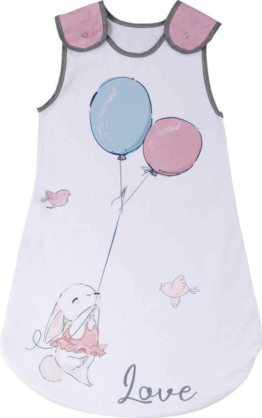 Bubaba ujjatlan nyári hálózsák 0-6hó- Pink bunny - Momsy