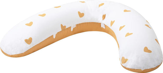 Bubaba szoptatós párna 170x35cm- Yellow hearts - Momsy