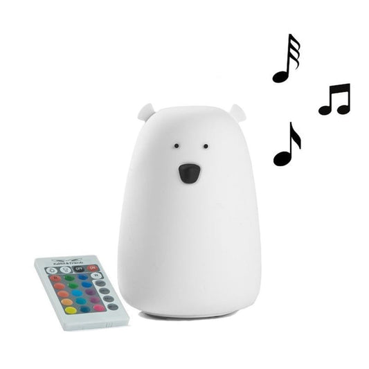 Rabbit&Friends Mackó szilikon lámpa Bluetooth hangszóróval - Momsy