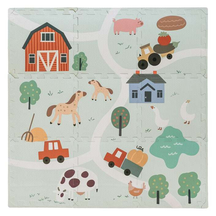 FreeON Free2Play Farm habszivacs puzzle játszószőnyeg – 9 darabos-0