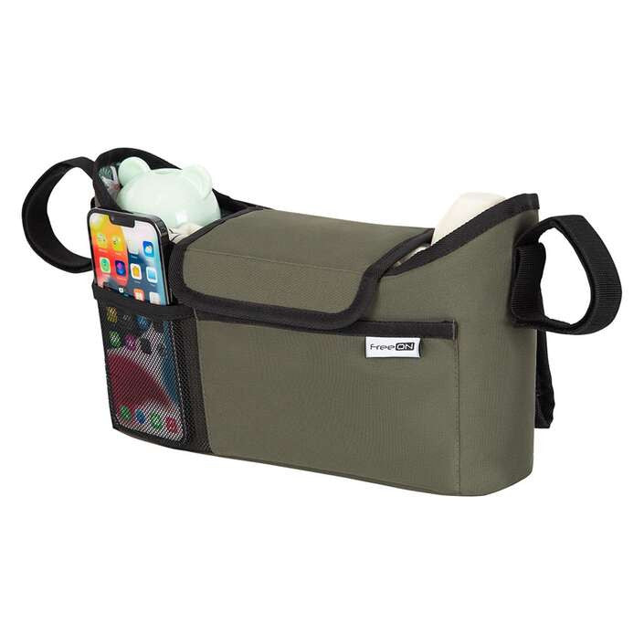 FreeON univerzális babakocsi-rendszerező – Olive Green-0