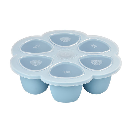 Béaba Szilikon multifunkciós bébiétel tároló - 6 x 150 ml - Viharkék - Momsy
