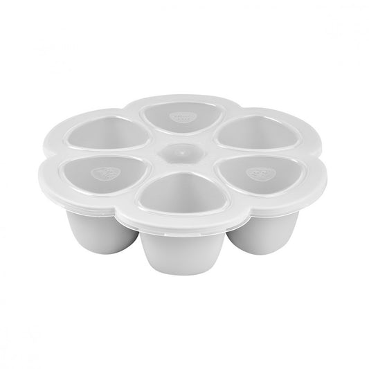 Béaba Szilikon multifunkciós bébiétel tároló - 6 x 90 ml - Halvány köd - Momsy