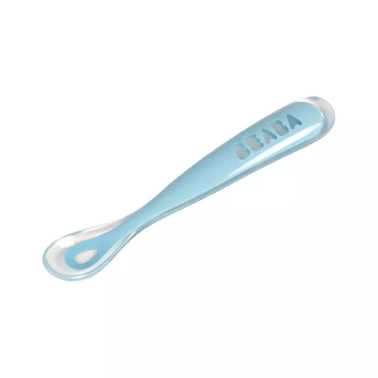 Béaba Ergonomikus Szilikon Hosszú Kiskanál - Viharkék - Momsy