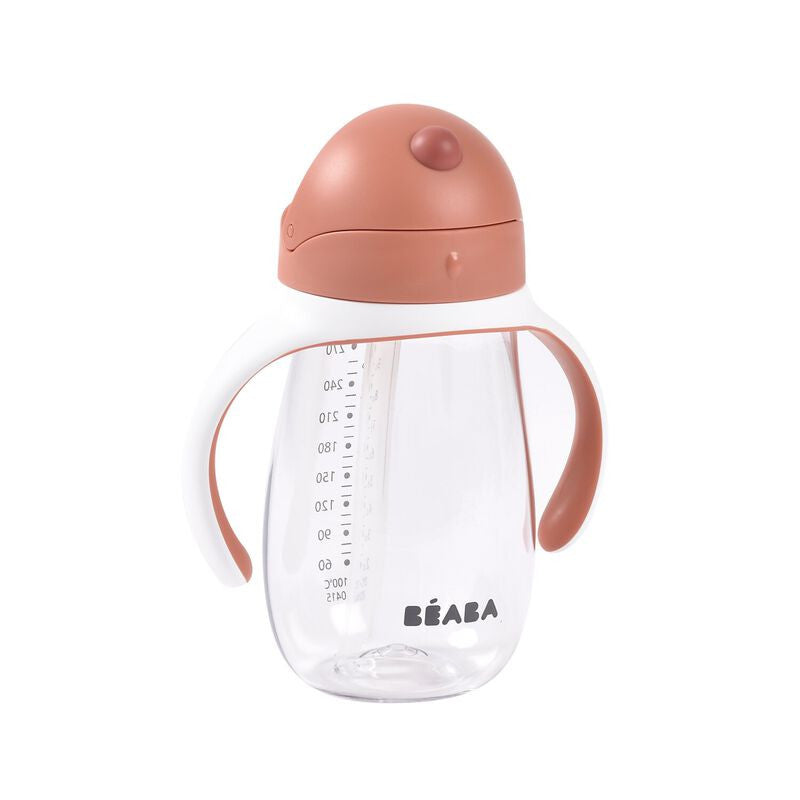 Béaba szívószálas itatópohár – 300 ml, Terracotta-0