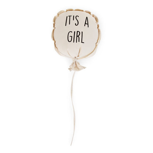 Childhome Vászon Ballon - &quot;It's A Girl&quot; - Fali Dekoráció - 35x26x8 Cm - Momsy