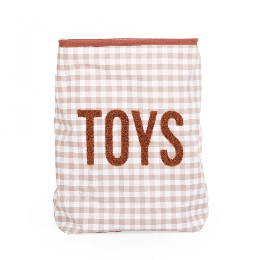 Childhome JÁTÉKTÁROLÓ KOSÁR - KOCKÁS - 35X35X50 CM-Kifutó termék! - Momsy