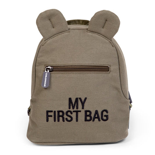 Childhome &quot;My First Bag&quot; Gyermek Hátizsák - Vászon - Khaki - Momsy
