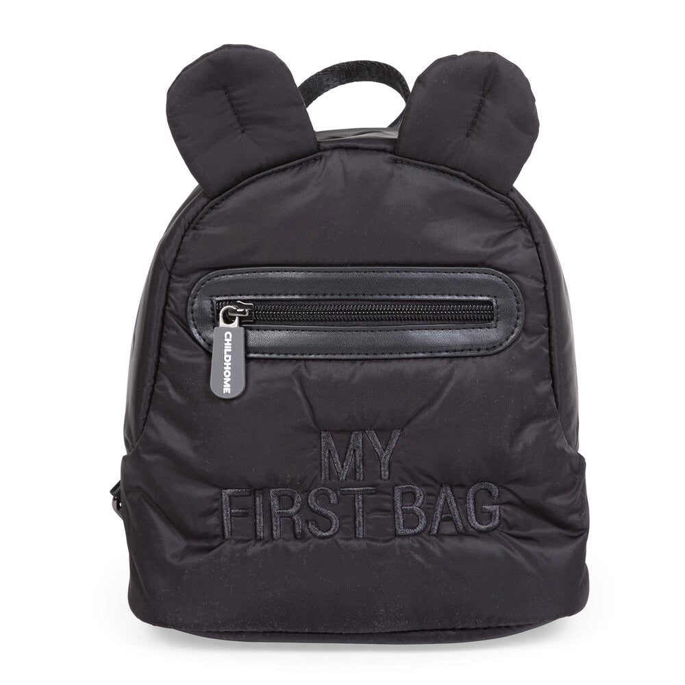 Childhome &quot;My First Bag&quot; Gyermek Hátizsák - Pufi - Fekete - Momsy