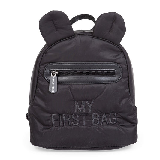 Childhome &quot;My First Bag&quot; Gyermek Hátizsák - Pufi - Fekete - Momsy