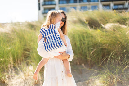 Childhome &quot;My First Bag&quot; Gyermek Hátizsák - fehér/kék csíkos - Momsy
