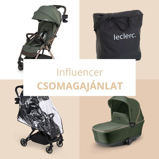 Leclerc Influencer Bundle Deal babakocsi szett csomagajánlat - Army Green - Momsy