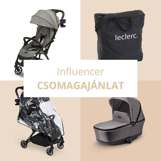 Leclerc Influencer Bundle Deal babakocsi szett csomagajánlat - Grey Melange - Momsy