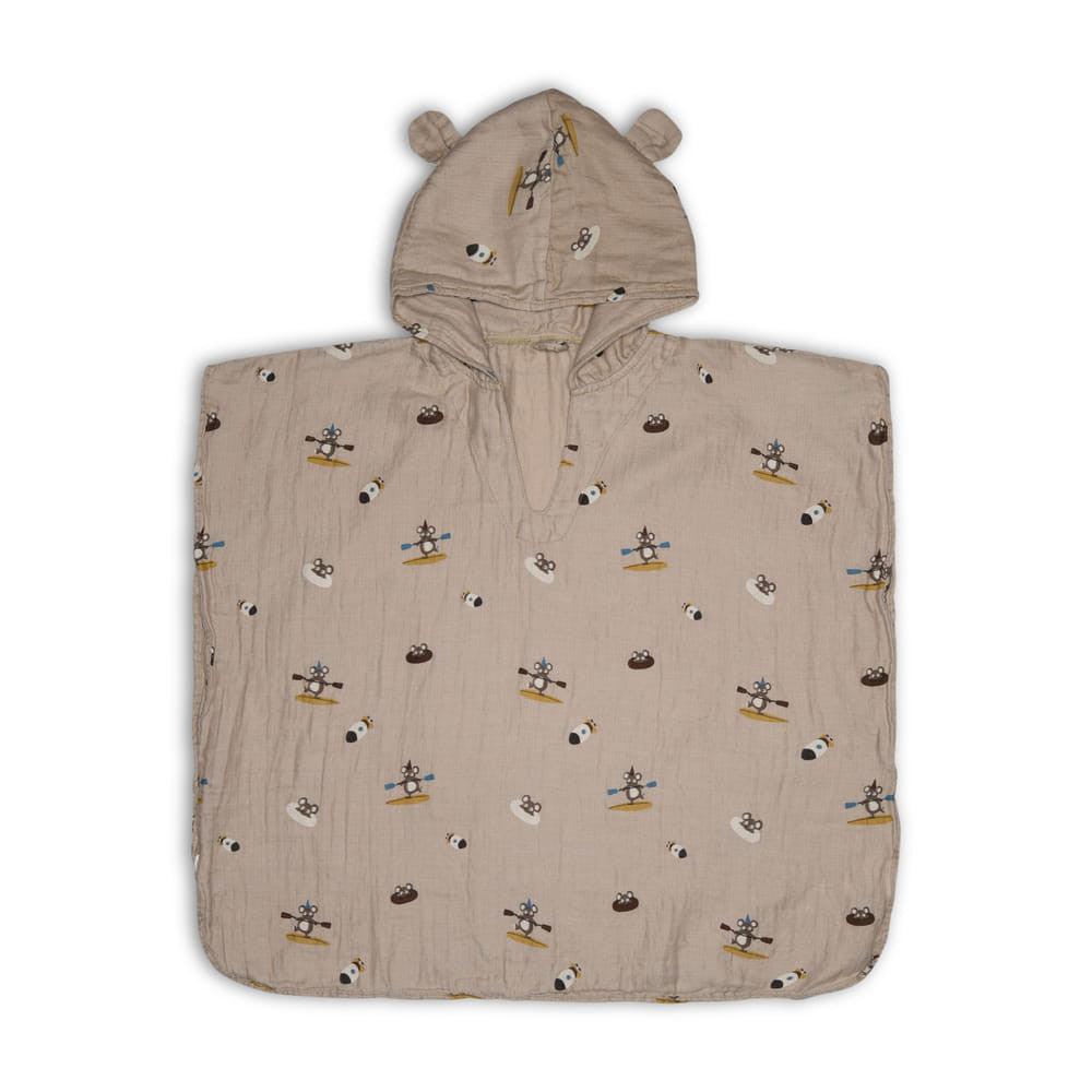 Nuuroo Flor muszlin poncsó - Beige surfer - Momsy