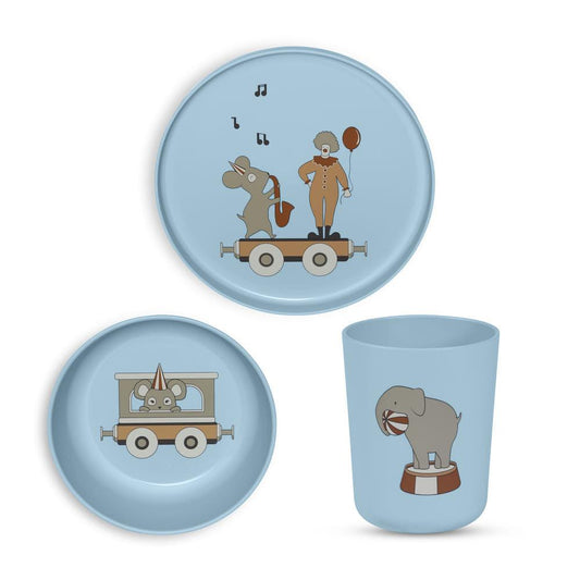 Nuuroo Milas PLA étkészlet 3 darabos - Dusty Blue - Momsy