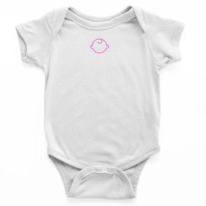 Next Rövid ujjú baba body pink körvonal Momsy logóval - Momsy