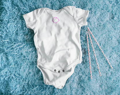 Next Rövid ujjú baba body pink körvonal Momsy logóval - Momsy