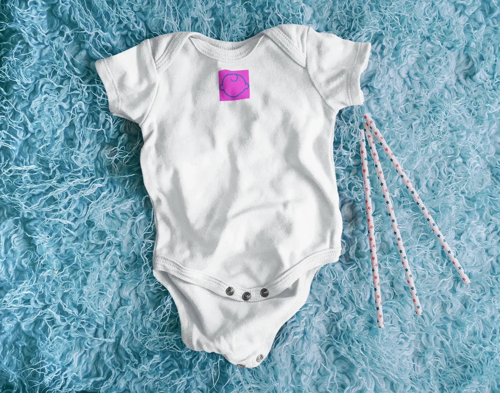 Next Rövid ujjú baba body pink Momsy logóval - Momsy